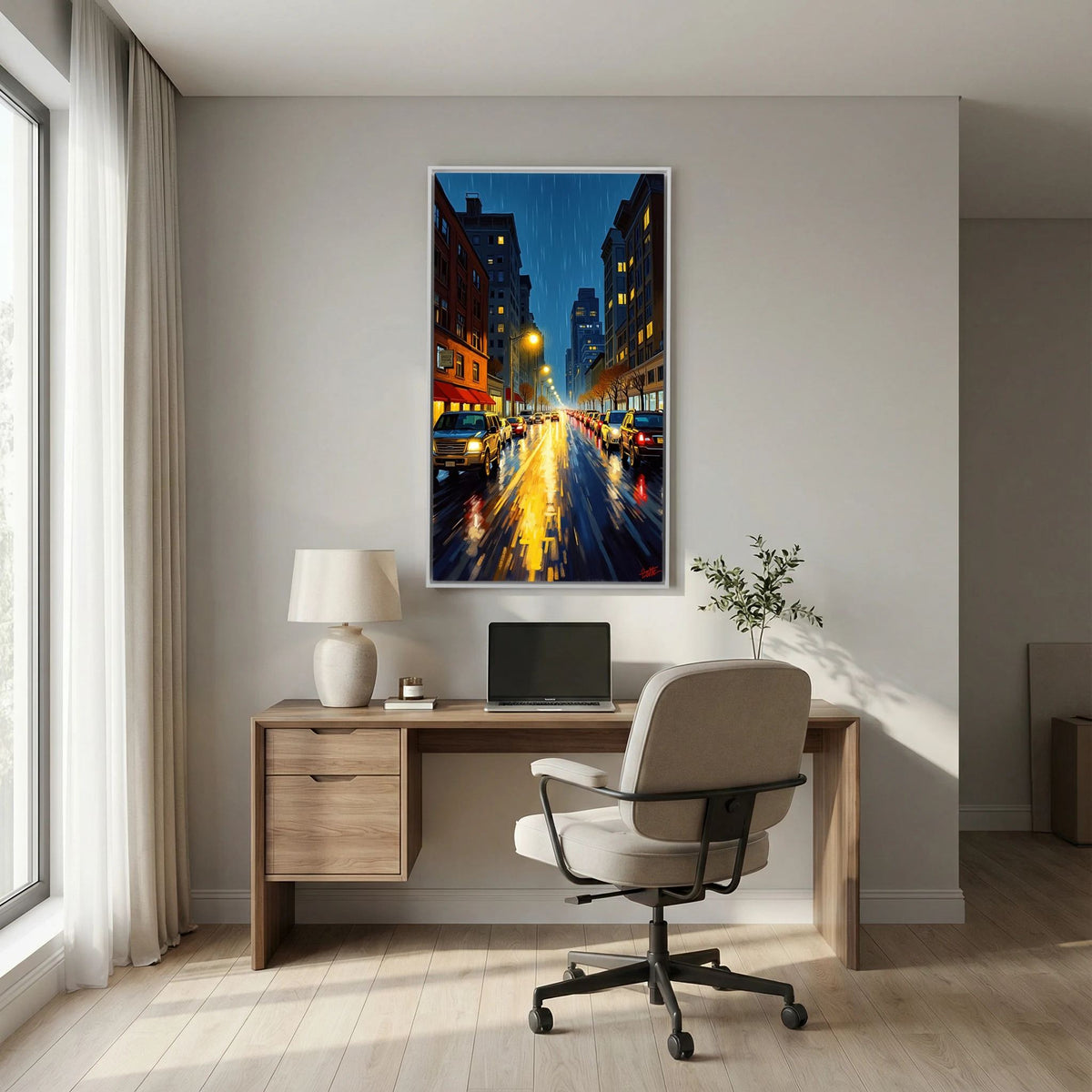 Brooklyn By Night Canvas Wall Art