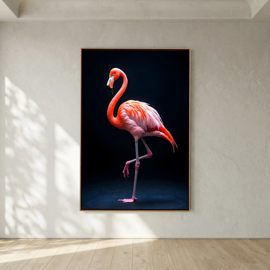 Stunning Picture Of A flamingo Minimalist Wall Canvas