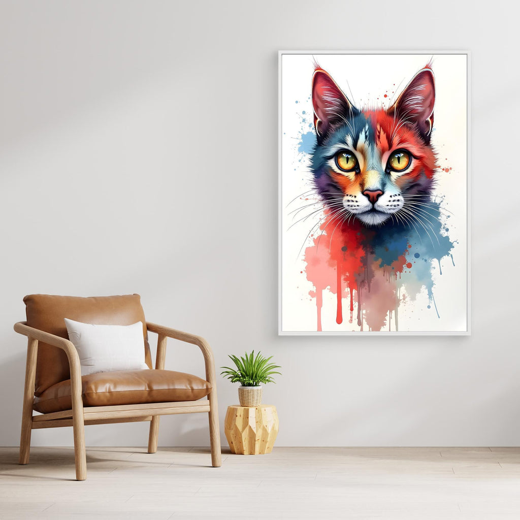 Abstract Cat Minimalist Ink Style