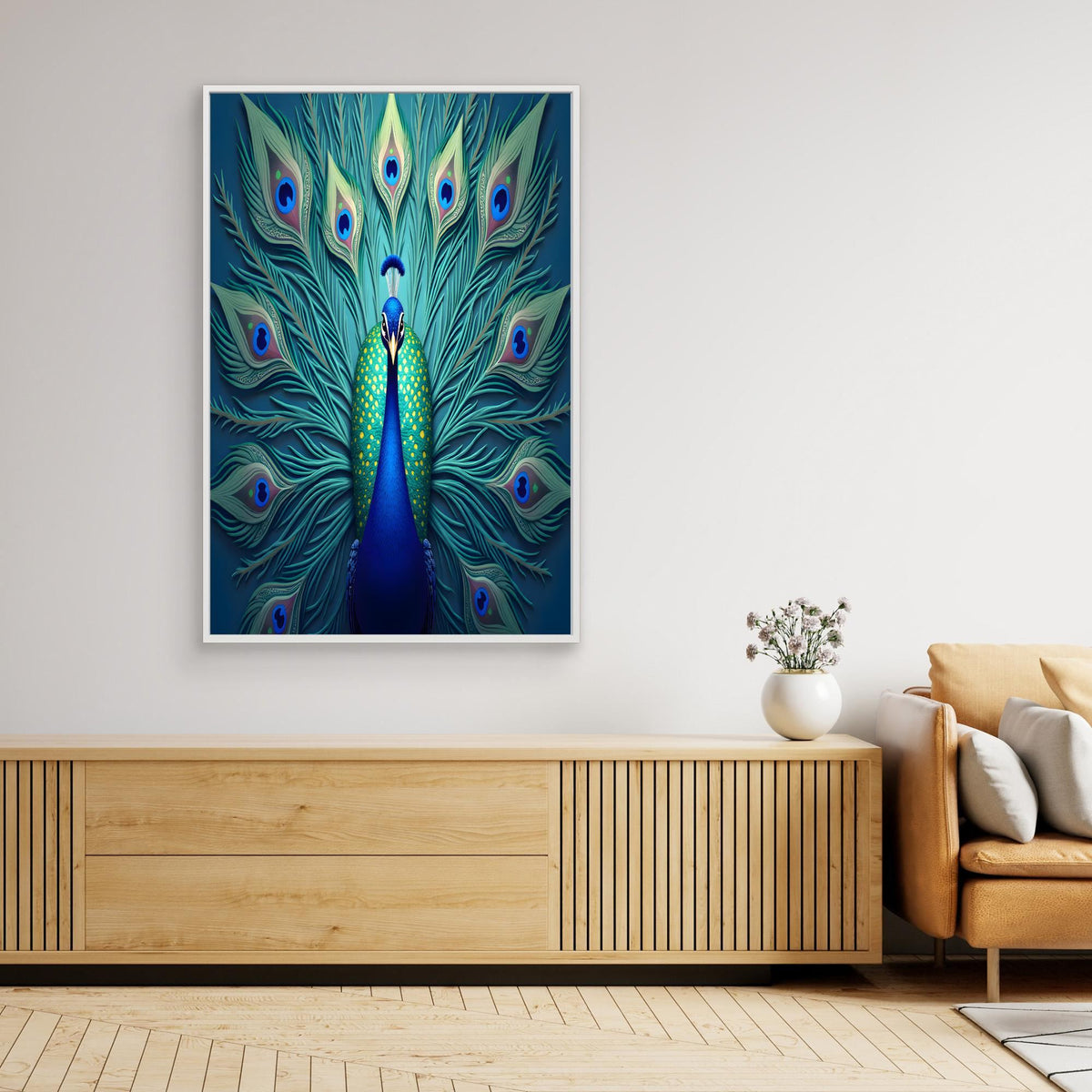 AI Creations Art Deco Style Peacock