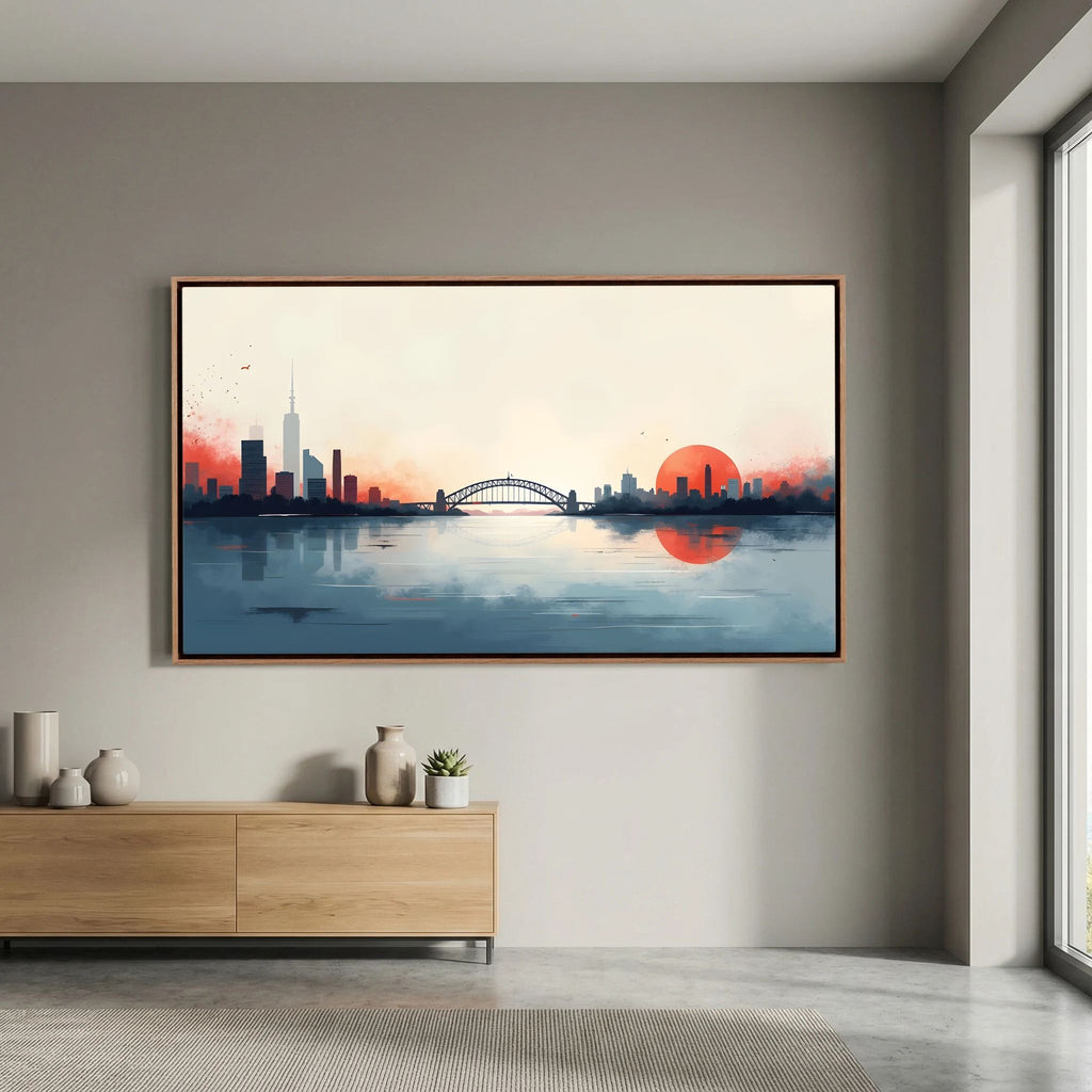 Sydney Harbour Bridge Abstract Sunset