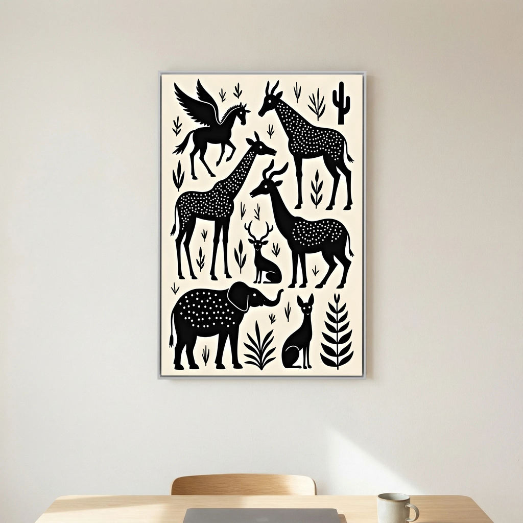 African Mystic On The Planes Wall Canvas