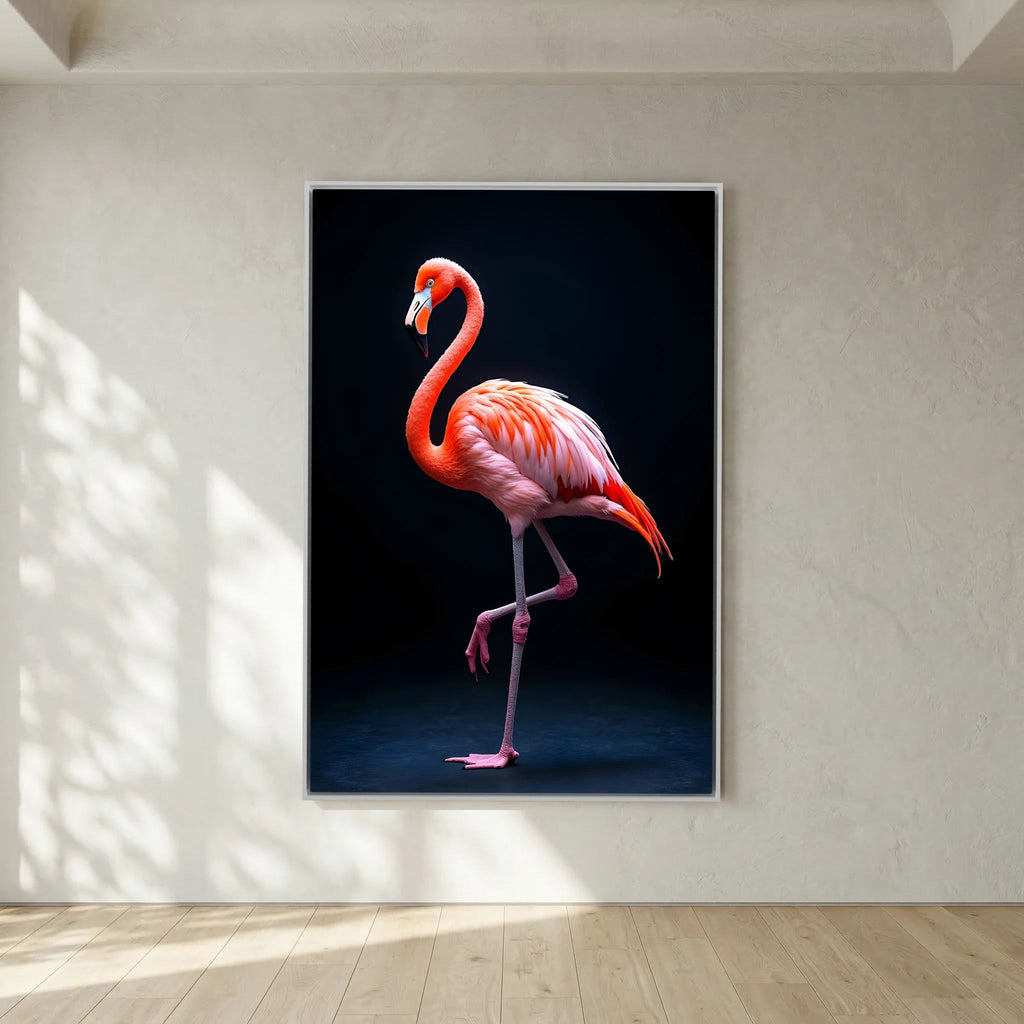 Stunning Picture Of A flamingo Minimalist Wall Canvas