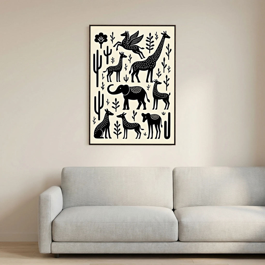 The Planes Black & White Abstract Wall Art
