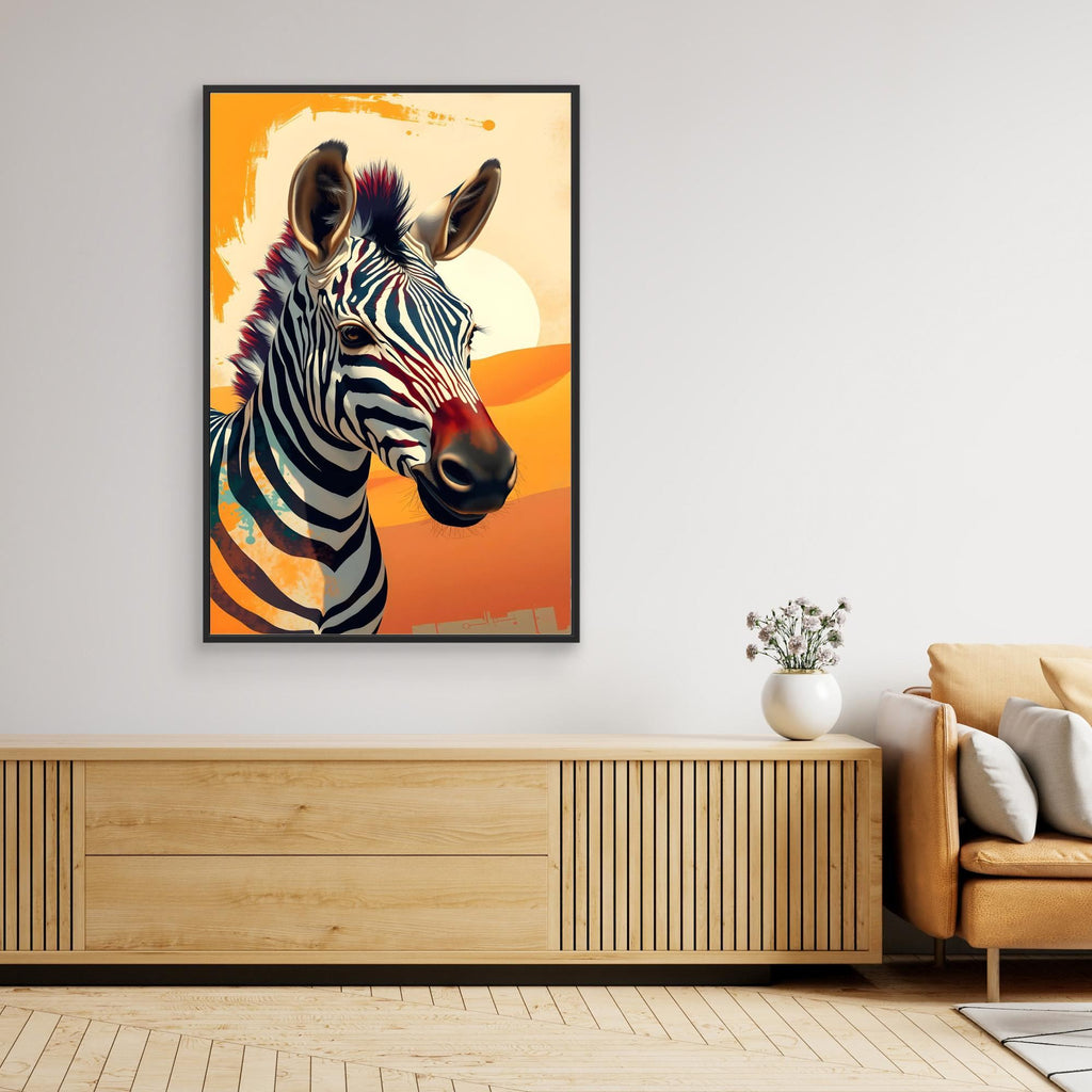 Digital Art Zebra in Desert