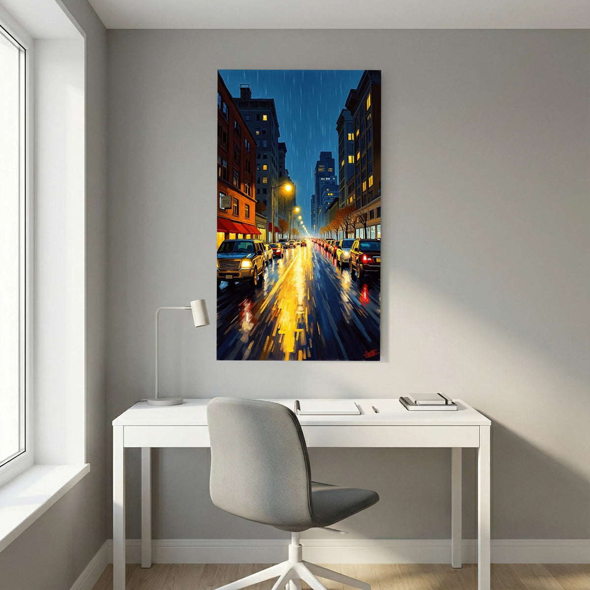 Brooklyn By Night Canvas Wall Art