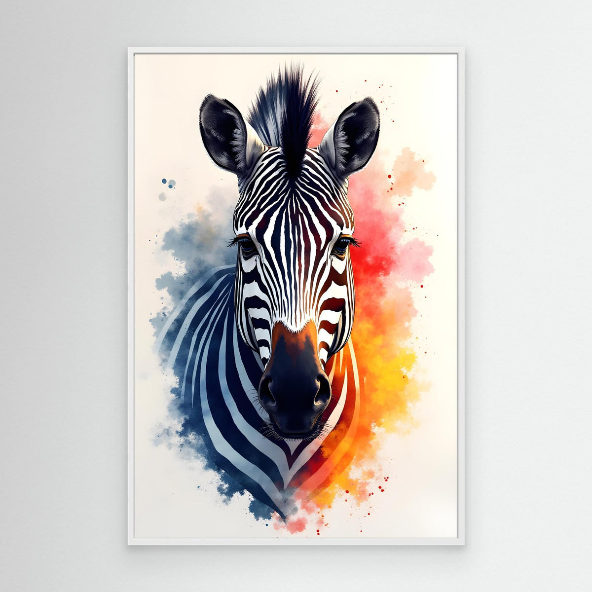 Safari Zebra Ink Style Minimalist Wall Decor