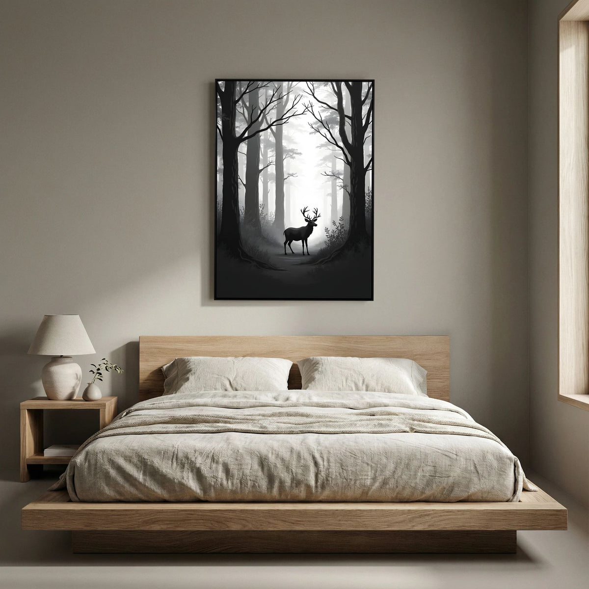 Black & White Lone Stage Canvas Print