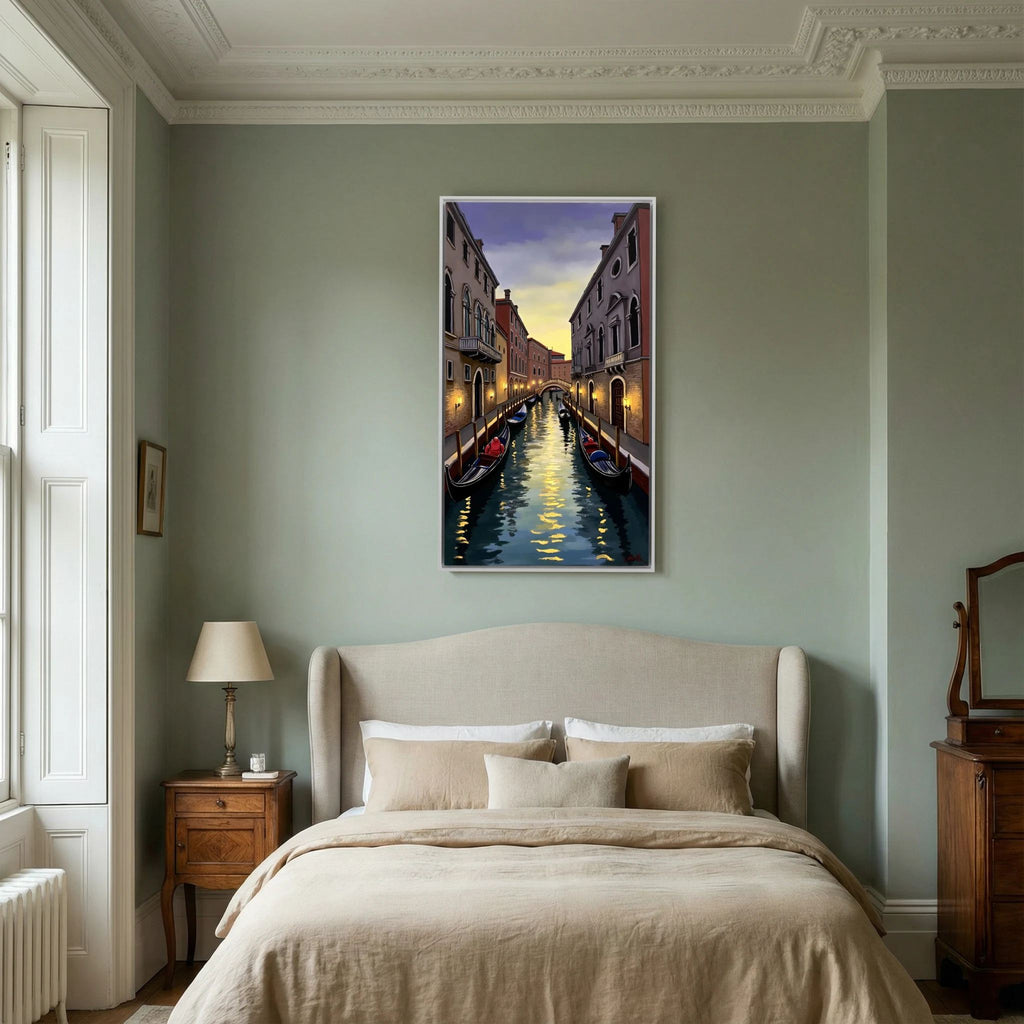 Venice River Scene Canvas Wall Art