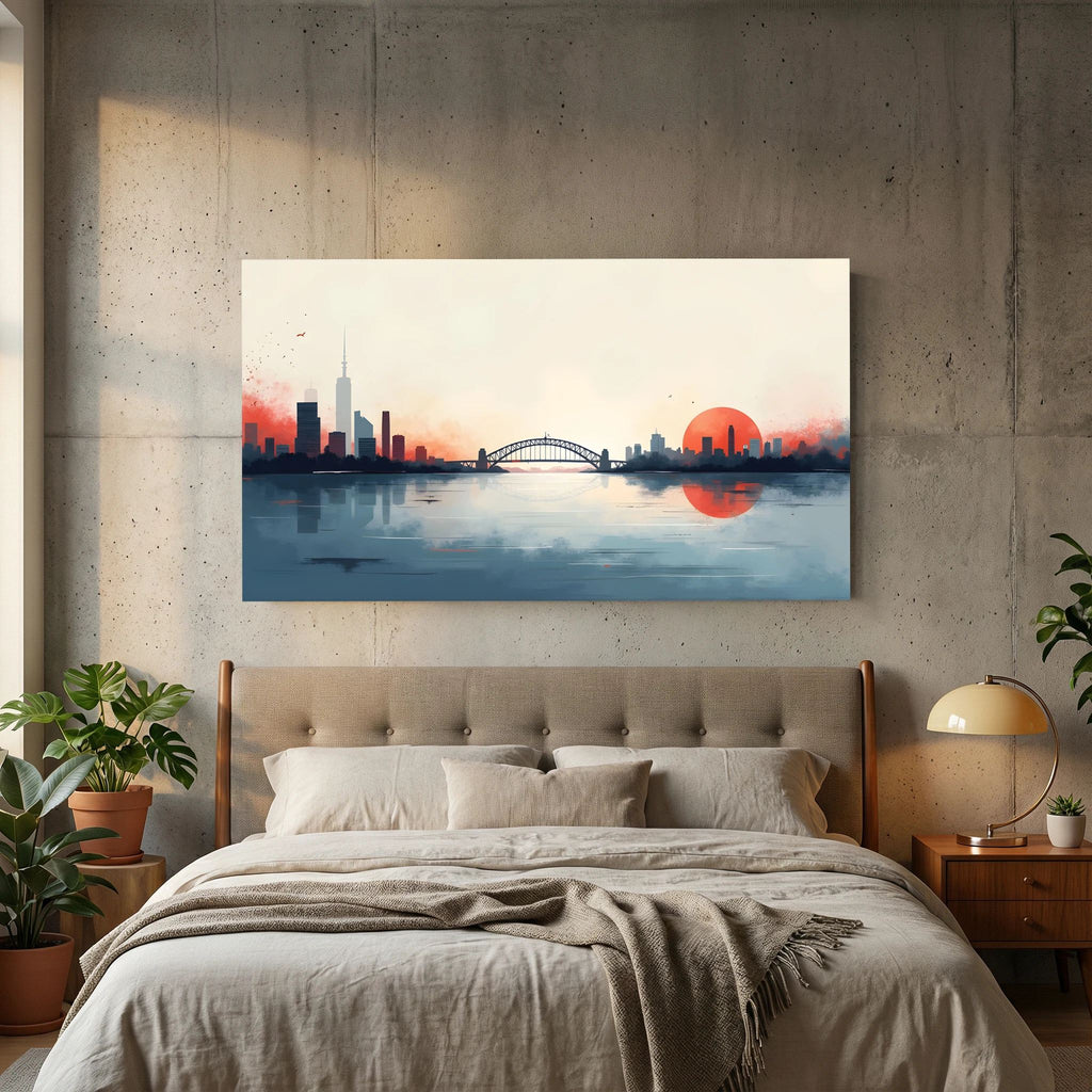 Sydney Harbour Bridge Abstract Sunset