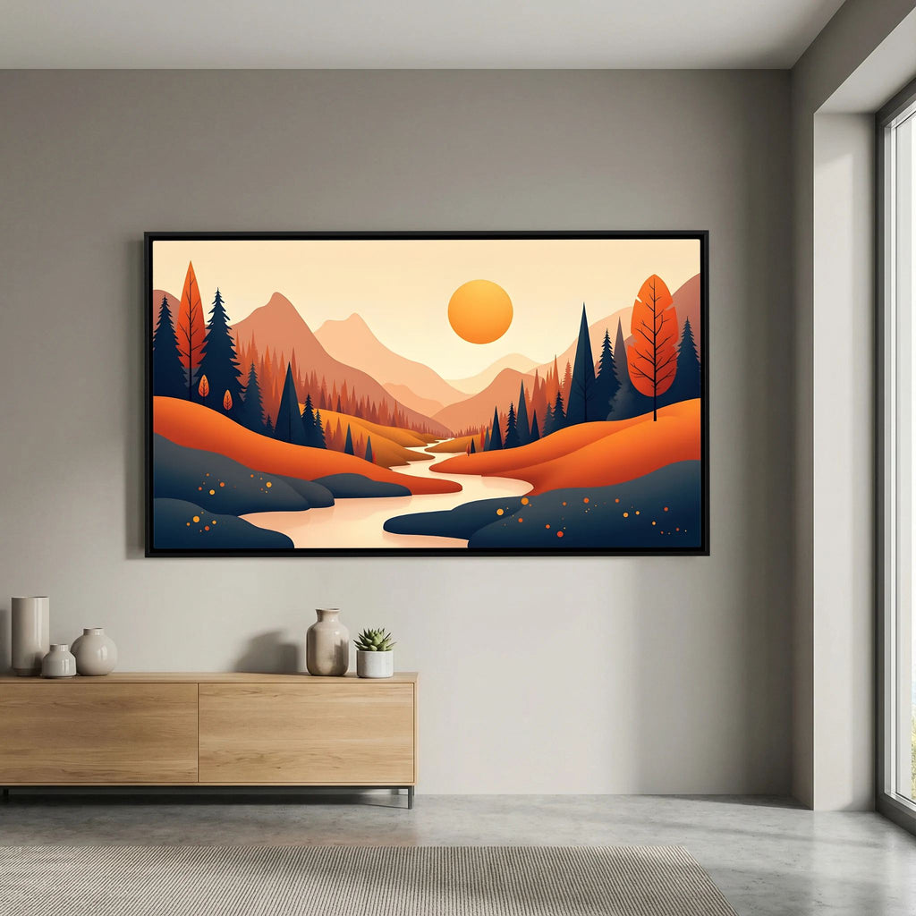 Abstract Autumn Landscape Wall Art