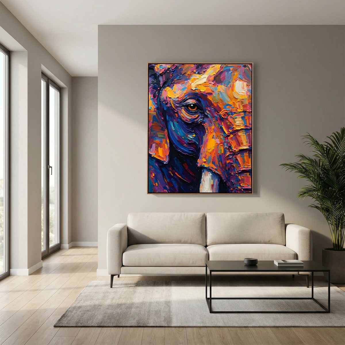 Elephants Eye Oil Style Canvas