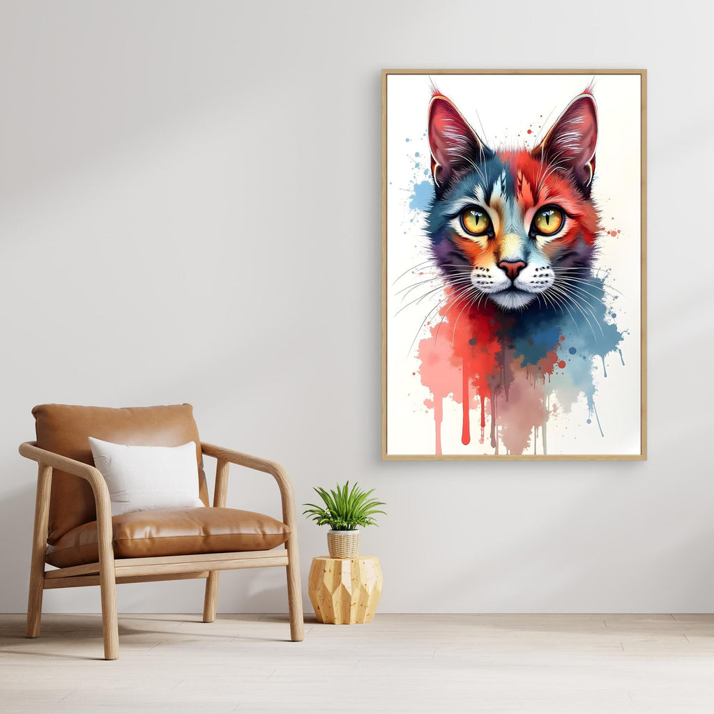 Abstract Cat Minimalist Ink Style