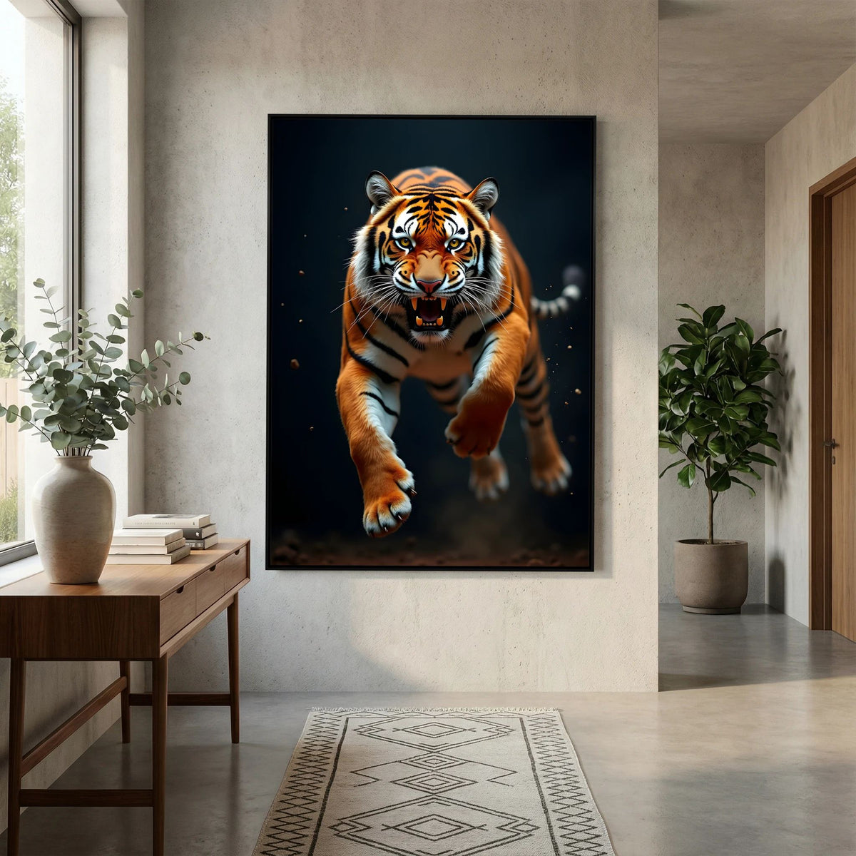 Tiger In Abstract Style Canvas