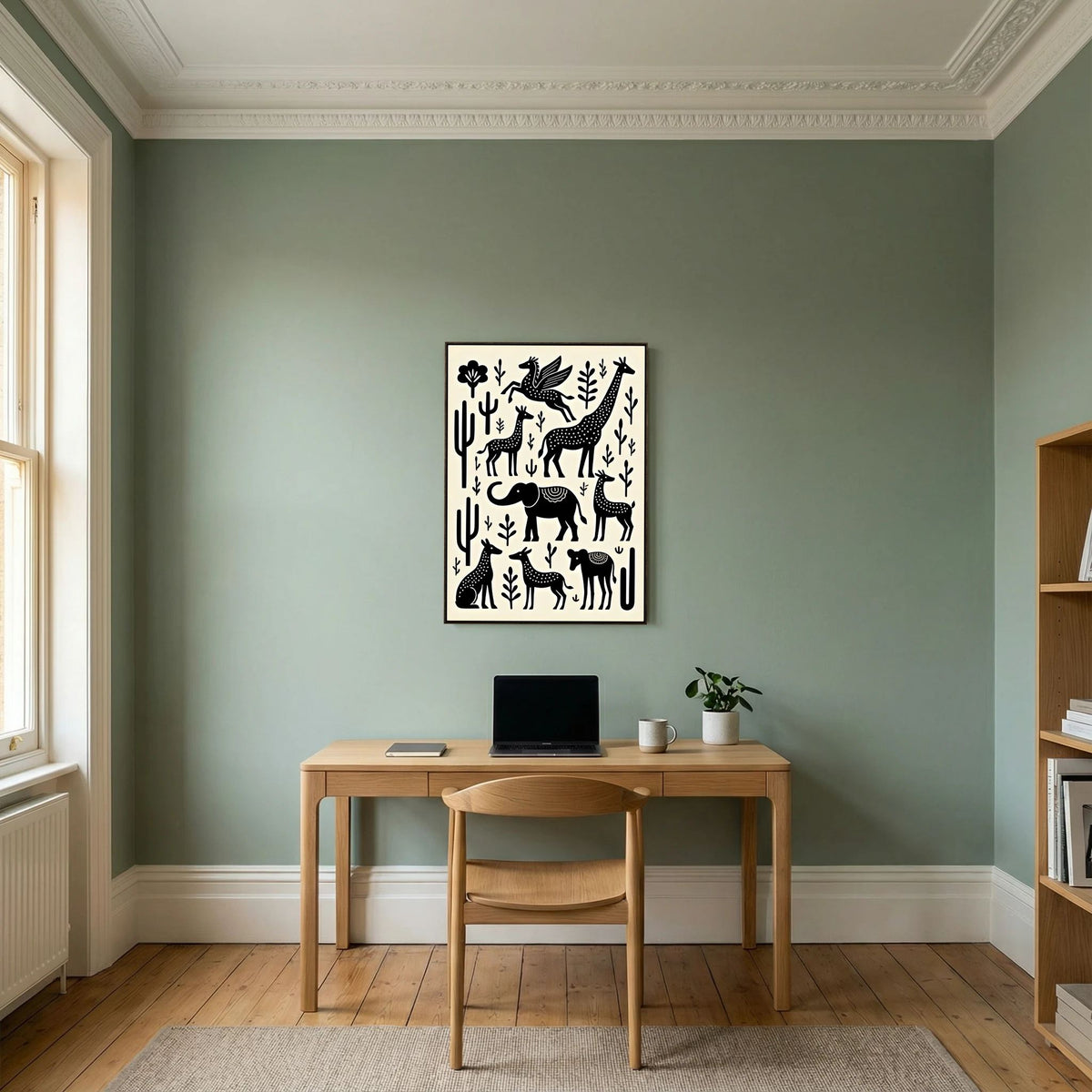 The Planes Black & White Abstract Wall Art