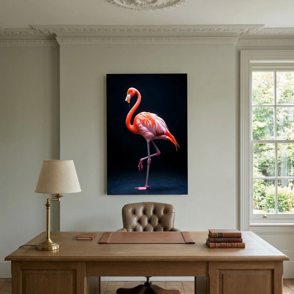Stunning Picture Of A flamingo Minimalist Wall Canvas