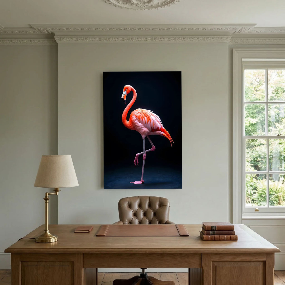 Stunning Picture Of A flamingo Minimalist Wall Canvas