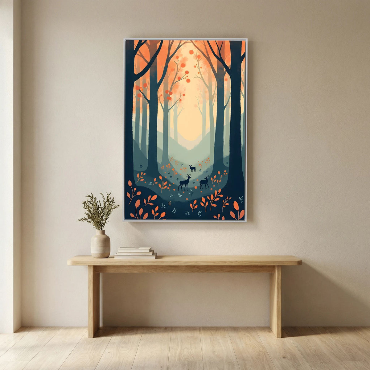 Mysterious Forest Abstract Wall Canvas
