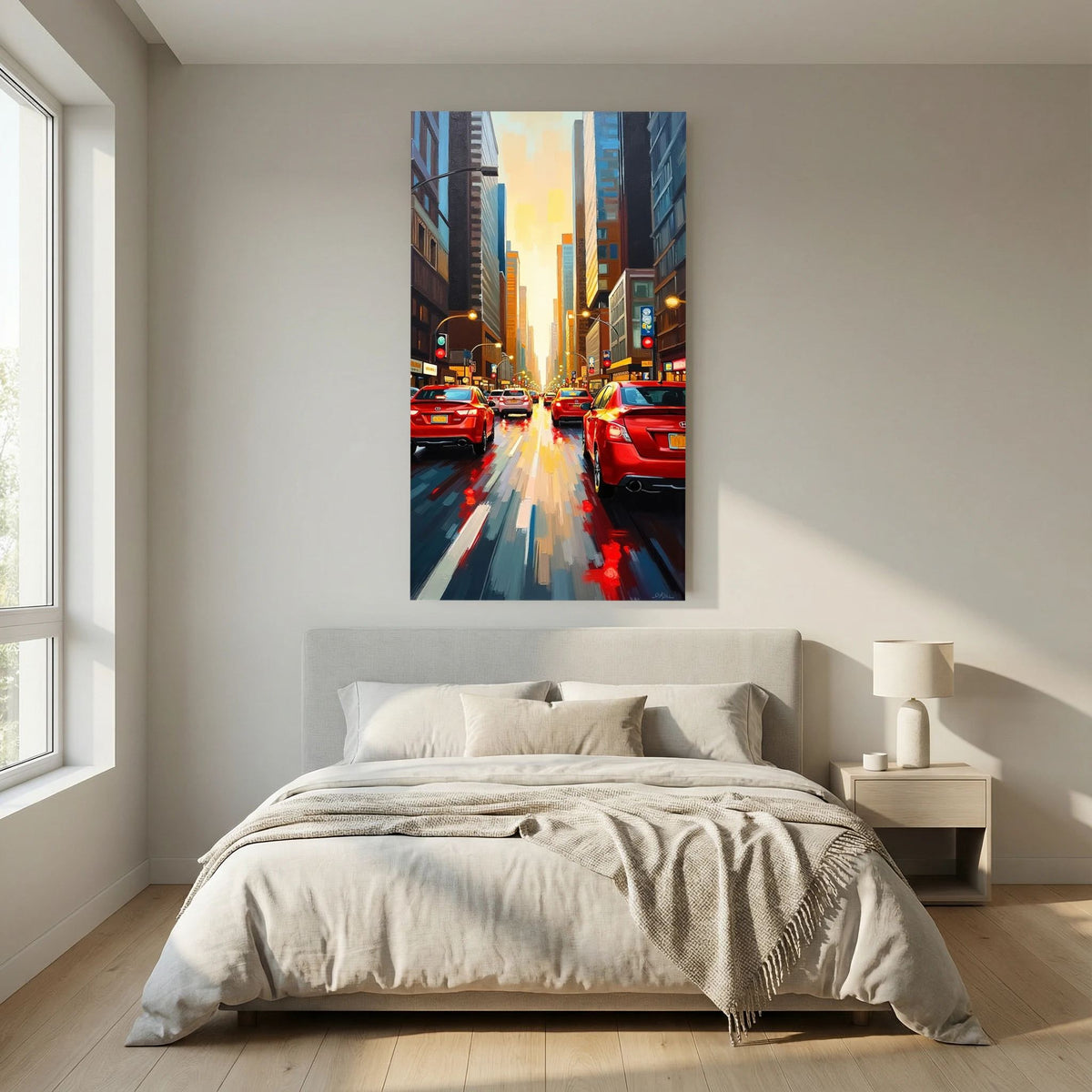 Vibrant Brooklyn Street Scene Canvas Wall Art