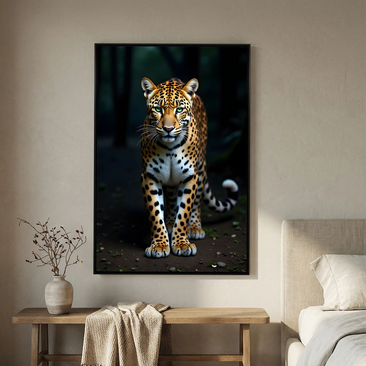Leopard Minimalist Wall Art Canvas Print