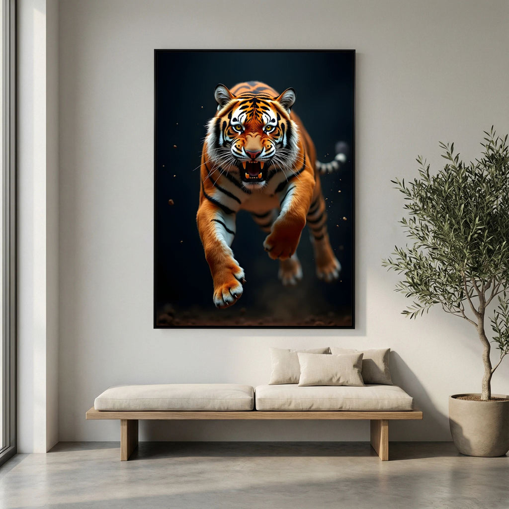 Tiger In Abstract Style Canvas