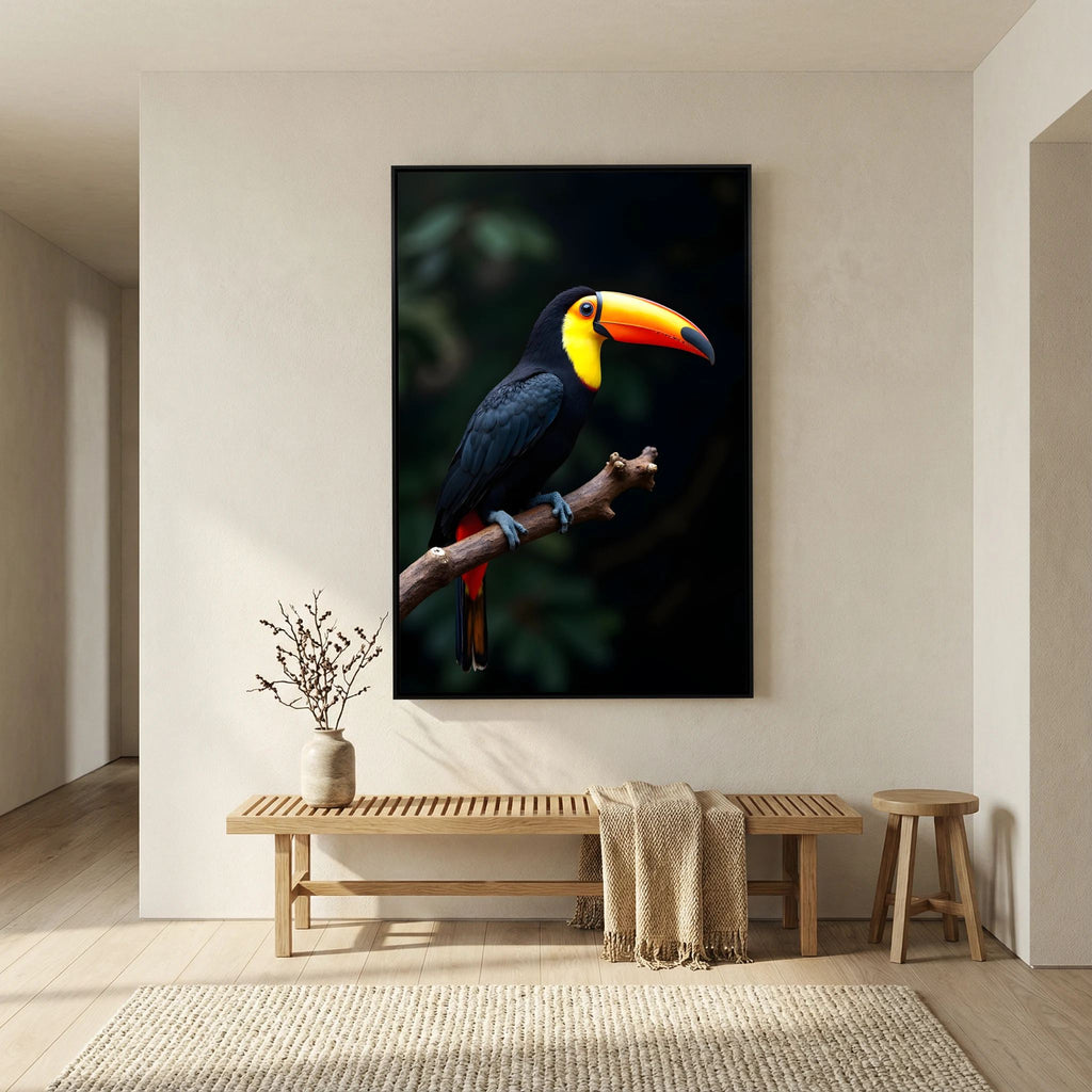 Toucan Wall Art Minimalist Canvas 