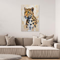 Leopard Oil Style Abstract Minimalist Wall Decor Muted Colours