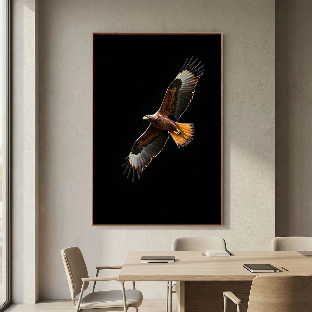 Eagle In Flight Delicate Bold Minimalist Wall Canvas