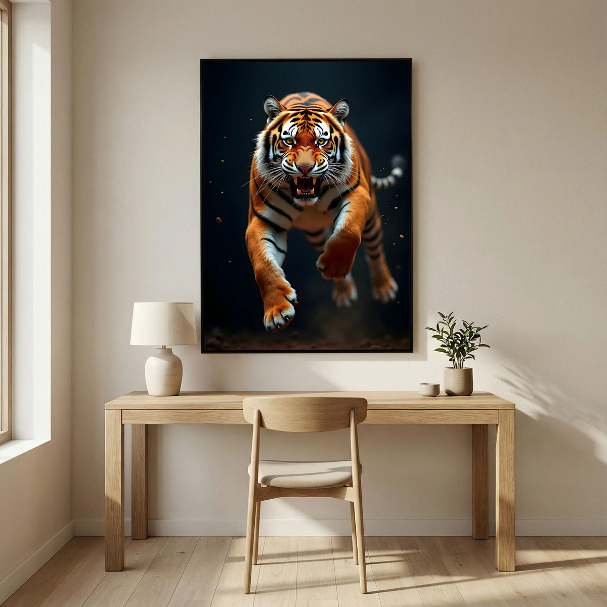 Tiger In Abstract Style Canvas