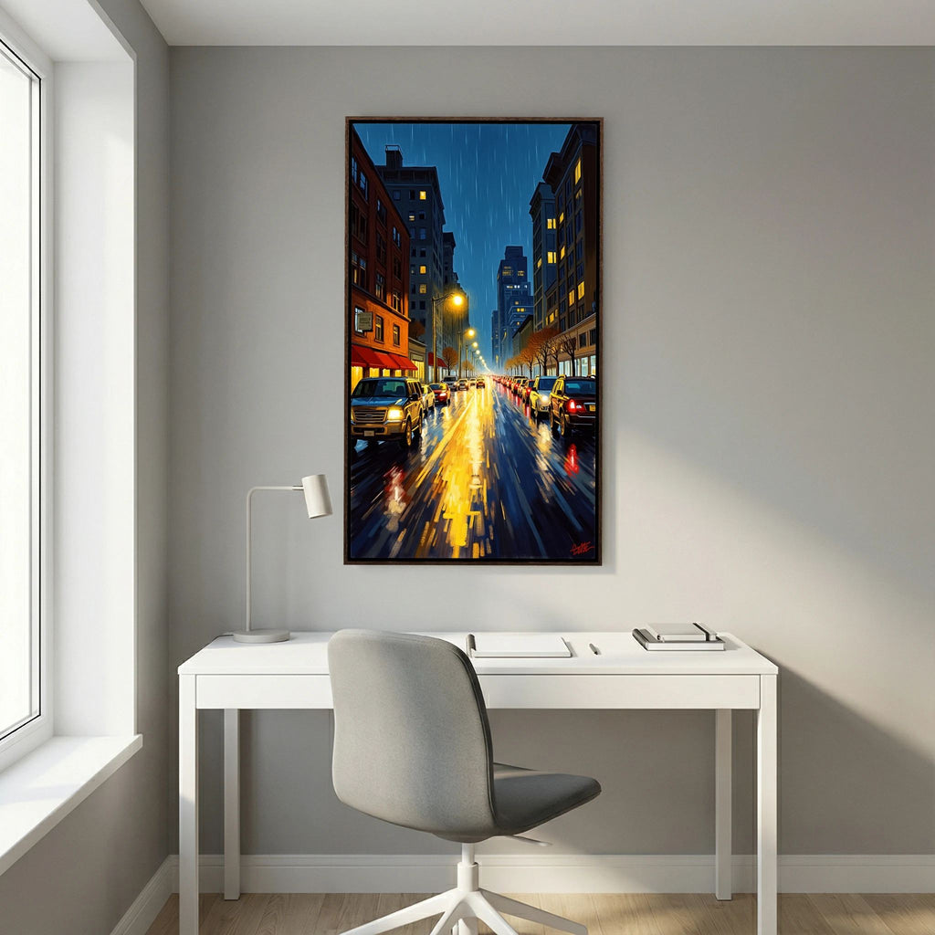 Brooklyn By Night Canvas Wall Art