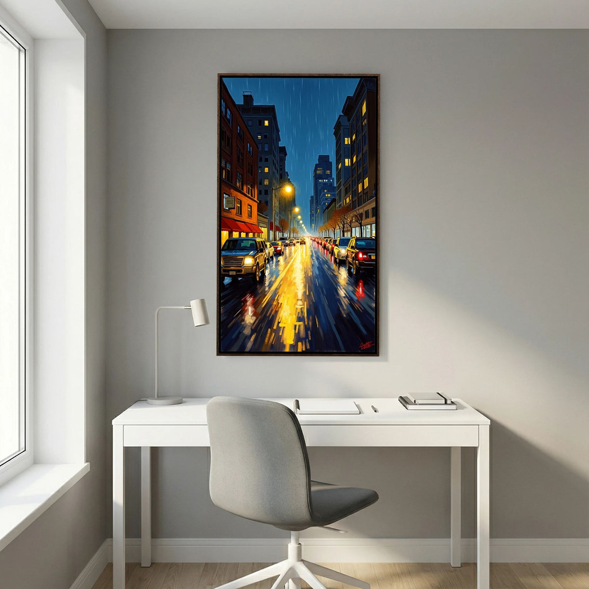 Brooklyn By Night Canvas Wall Art