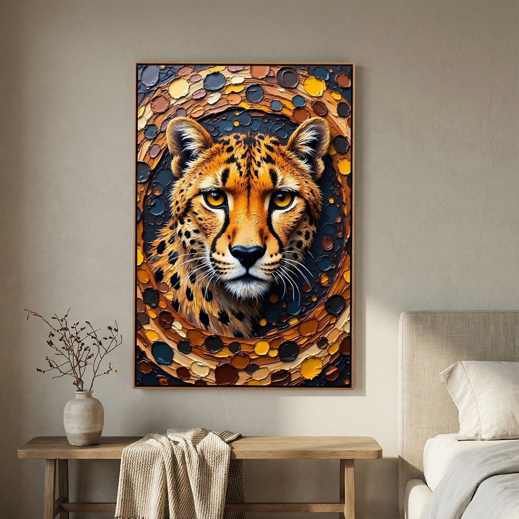 Majestic Cheetah Oil Style Canvas Minimalist Wall Decor