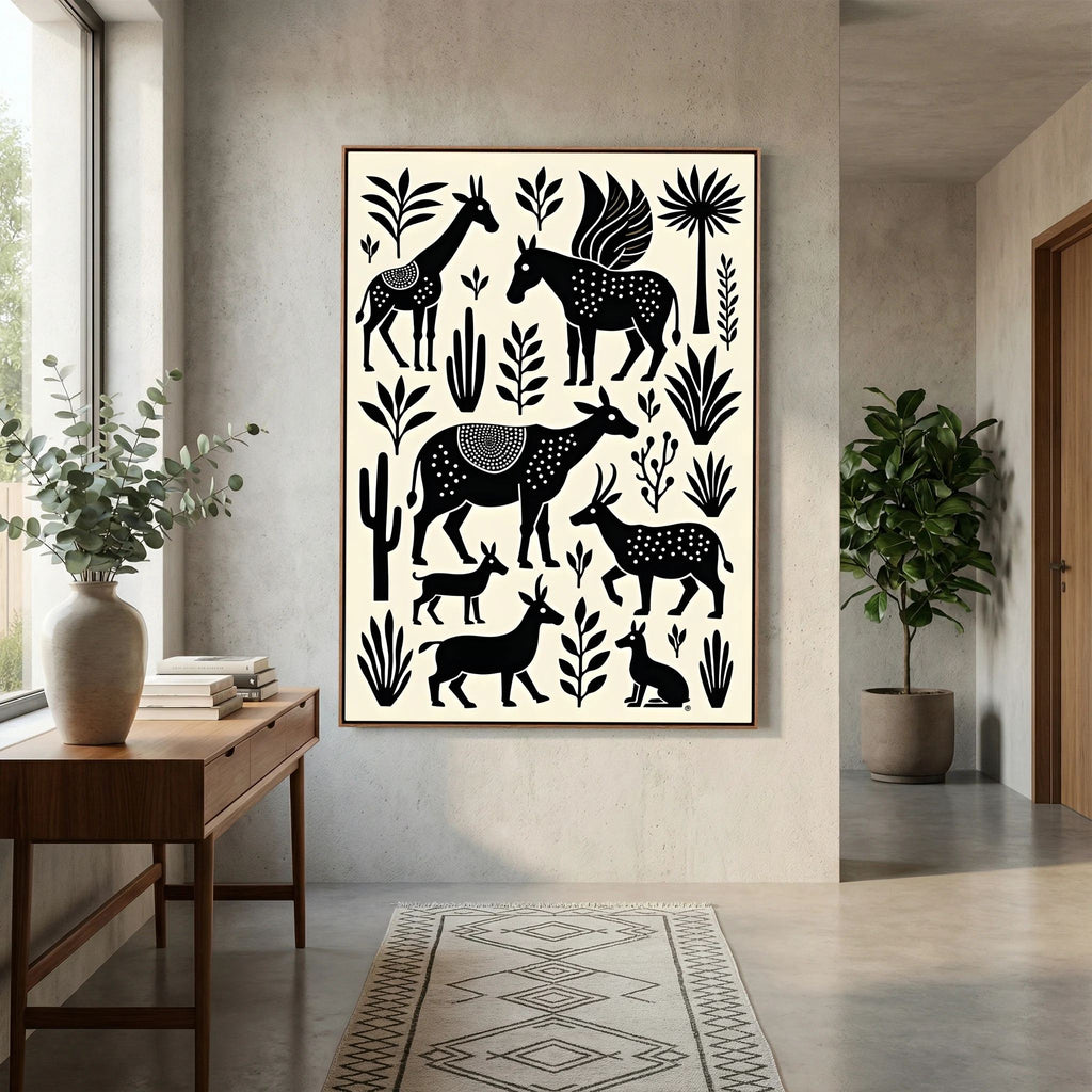 Mystical Planes Animals Canvas Wall art