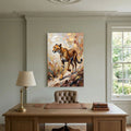 Muted Oil Style Cheetah Safari Cat Minimalist Wall Canvas