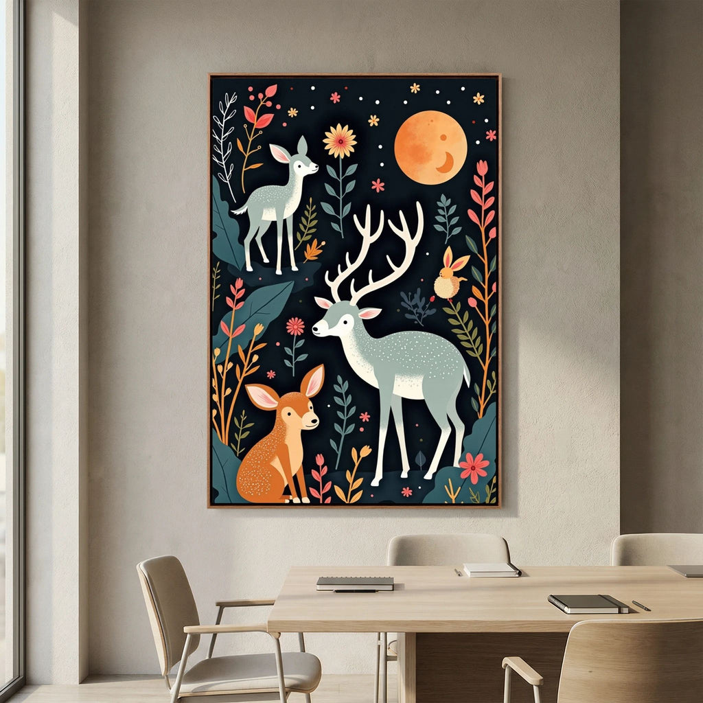 Abstract Deer Canvas