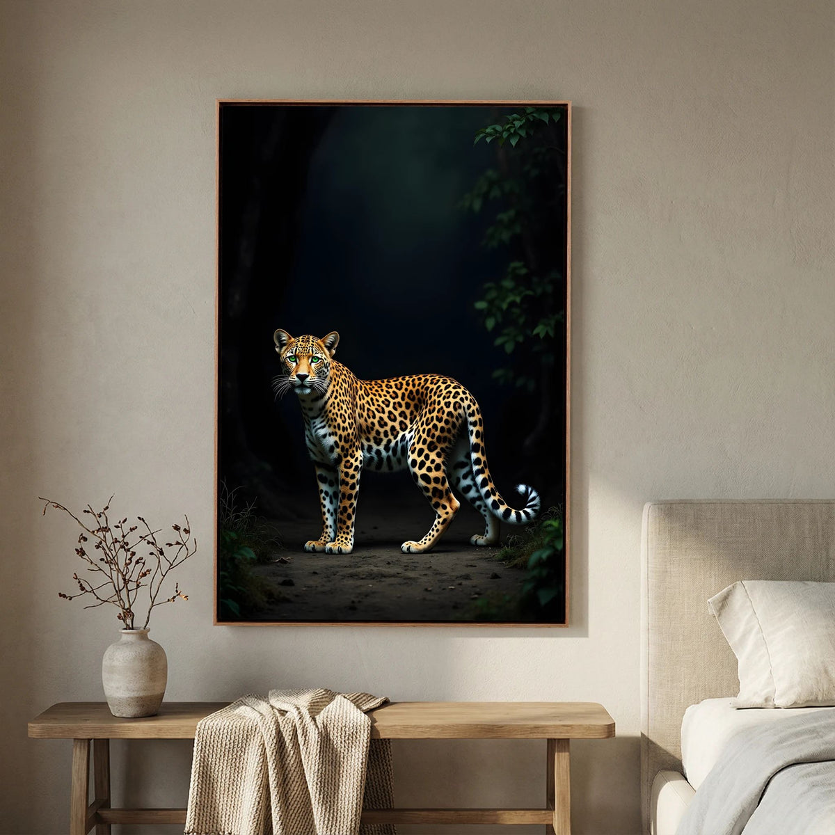 Leopard Canvas Wall Art Minimalist Wall Decor 
