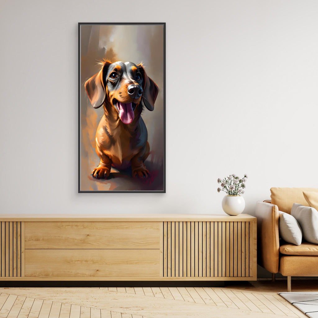 Abstract Happy Dachshund 