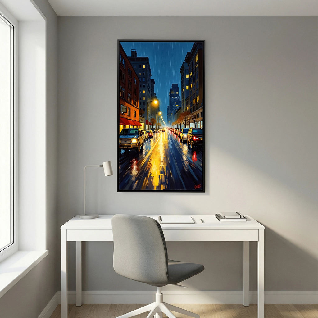 Brooklyn By Night Canvas Wall Art