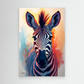 Warm Safari Zebra Colourful Minimalist Canvas