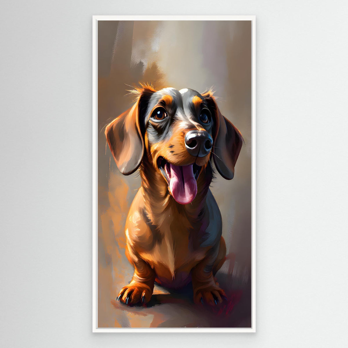 Abstract Happy Dachshund 