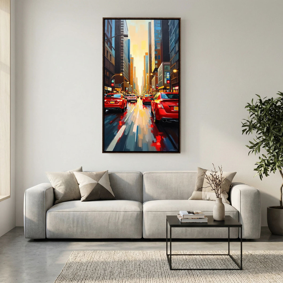 Vibrant Brooklyn Street Scene Canvas Wall Art