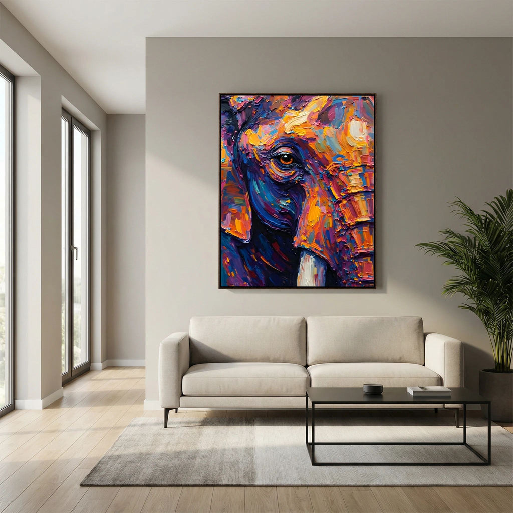 Elephants Eye Oil Style Canvas