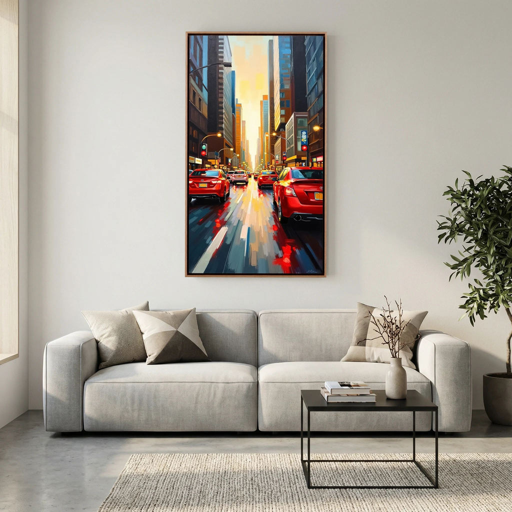 Vibrant Brooklyn Street Scene Canvas Wall Art