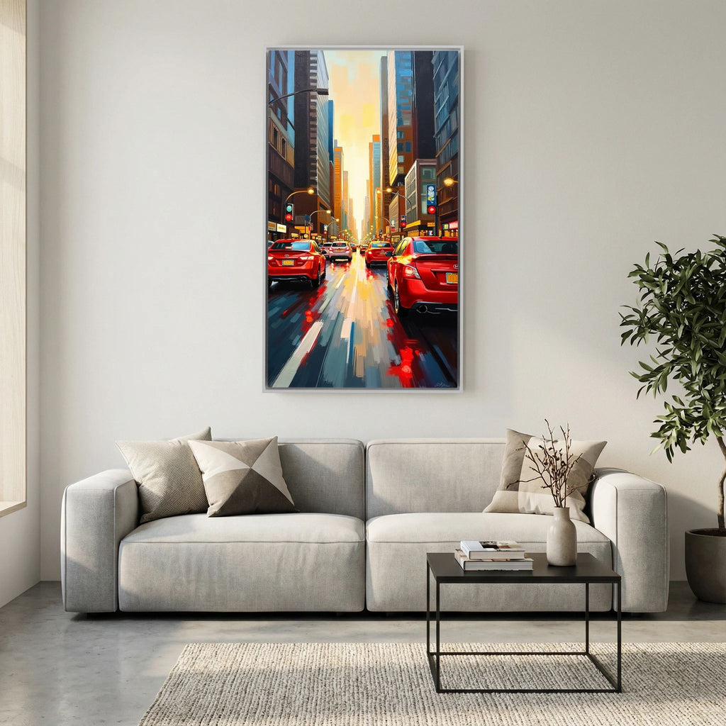 Vibrant Brooklyn Street Scene Canvas Wall Art