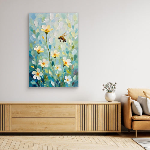 Abstract Bee Art Minimalist Oil Style
