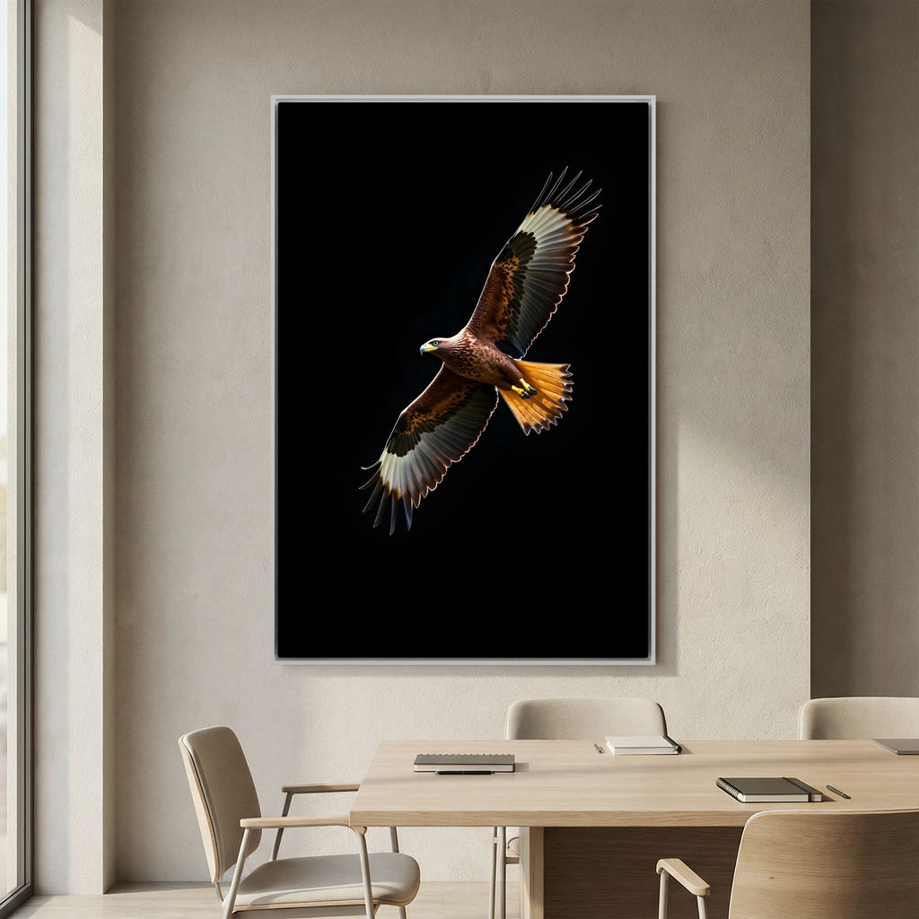 Eagle In Flight Delicate Bold Minimalist Wall Canvas