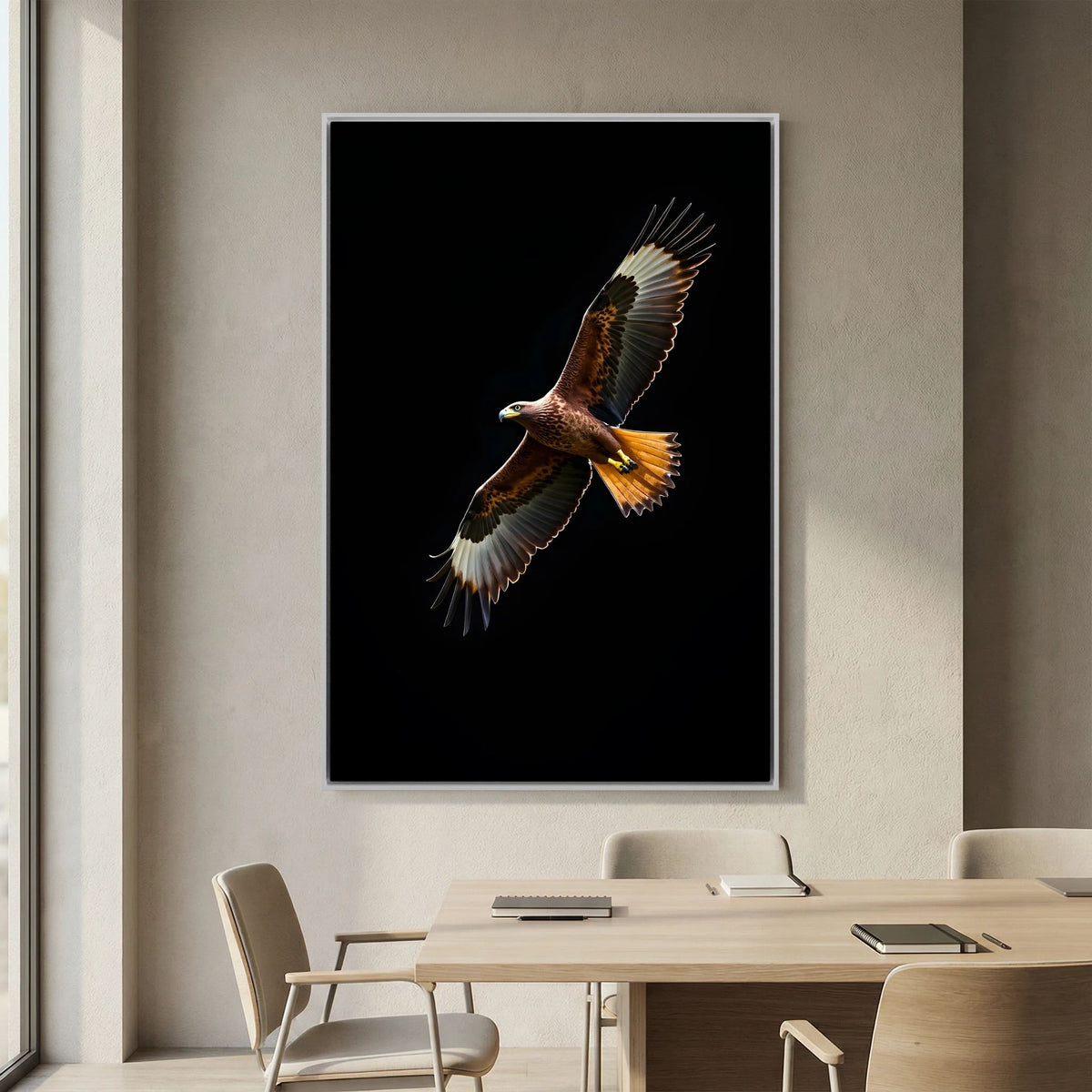 Eagle In Flight Delicate Bold Minimalist Wall Canvas