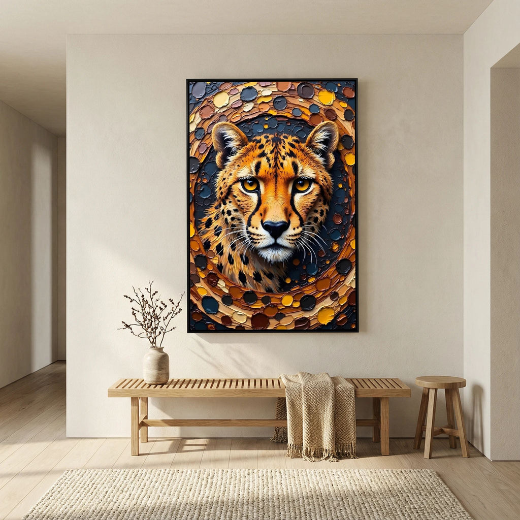 Majestic Cheetah Oil Style Canvas Minimalist Wall Decor
