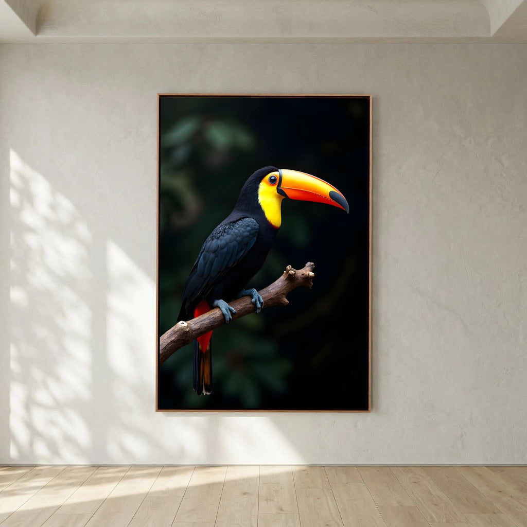 Toucan Wall Art Minimalist Canvas 