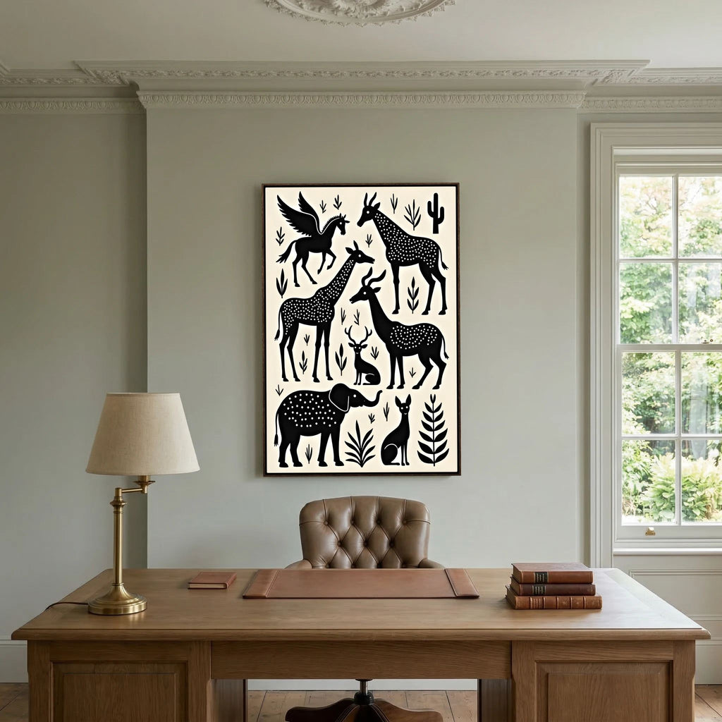 African Mystic On The Planes Wall Canvas
